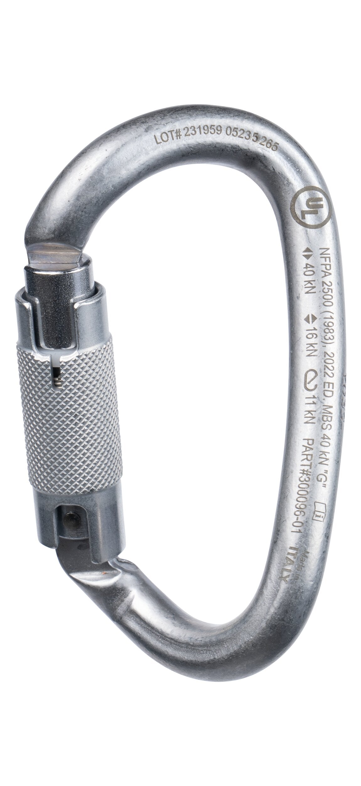 CMC Dna Steel Mosquetones, mosquetón de rescate de acero con bloqueo de triple acción, SKU 300096, vista del producto 8 - imagen 8