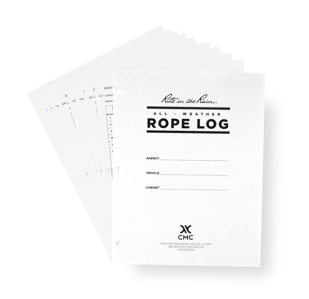 CMC Rope Log Inspection Record Book, rope log inspection record book, detail view - imagen 3