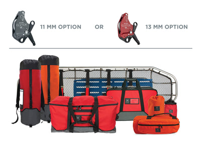 CMC Usar Task Force Rigging Kit, kit de aparejo de búsqueda y rescate urbano en bolsa de almacenamiento
