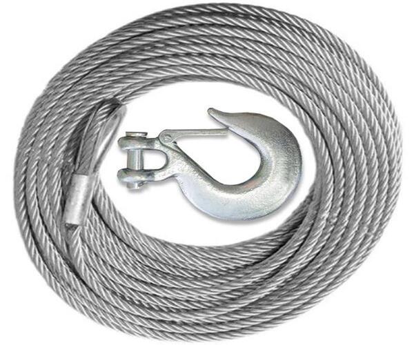Extension Cable 6X19 Fc W/Eye Hook & Latch One End Thimble Other End - imagen 2