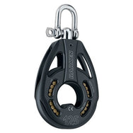 Harken 125mm Black Magic Single Pulley - Swivel– Harken 125mm Black Magic Single Pulley - Swivel: Black Magic Air pulleys excel in managing high dynamic and static loads, particularly in situations with friction challenges, thanks to their impressive strength-to-weight ratios and free-rolling, high-load roller bearings. The pulley shackle provides dual-direction locking or swiveling to prevent rope twisting. – Now available at MTN Shop US.