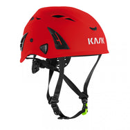 Red helmet with black straps on a white background - imagen 11