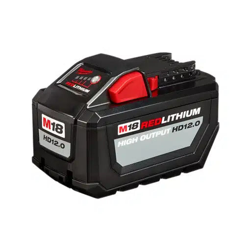 Milwaukee M18 REDLITHIUM HIGH OUTPUT HD12.0 battery pack side view
 - imagen 2