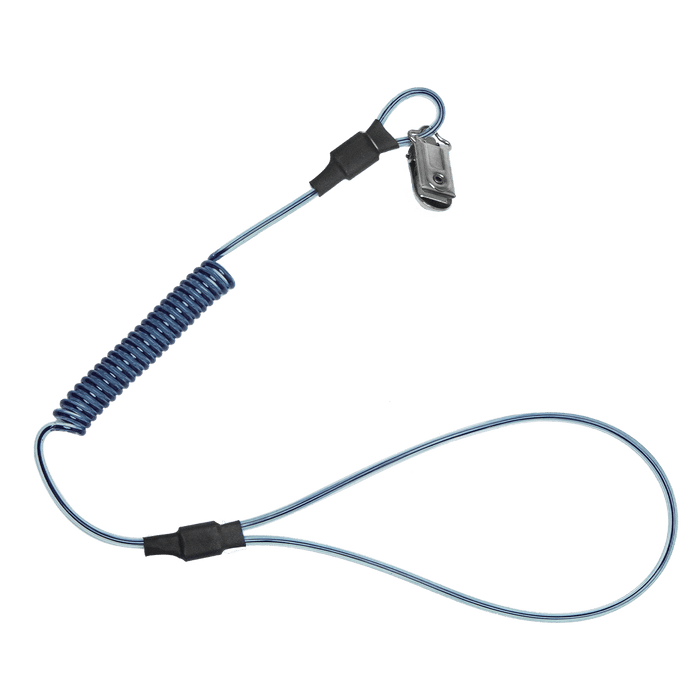 Correa para casco de seguridad FallTech de 2 lb con bobina elástica y clip a presión, 18"