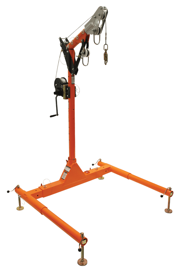 5pc Confined Space Davit System with 12" to 29" Offset Davit Arm and Winch