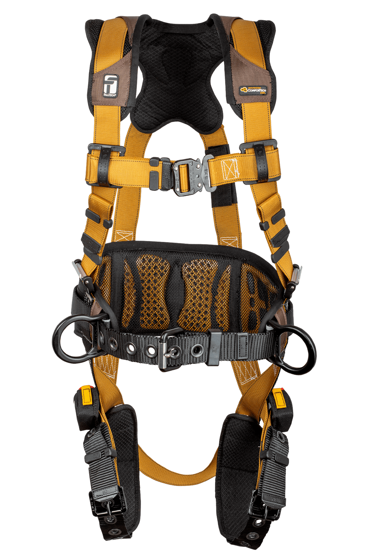 Construction Belted Full Body Harness, Tongue Buckle Leg Adjustment - imagen 3