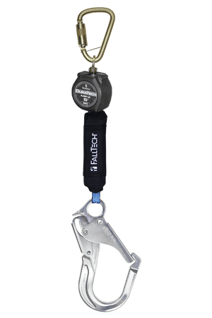 Mini SRL personal de 6' con gancho de barra de refuerzo de aluminio, incluye mosquetón de conexión dorsal de acero - CSA
