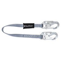3' Web Restraint Lanyard, Fixed-length with Steel Snap Hooks