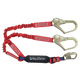 6' Ironman® 12' free fall Elasticated Energy Absorbing Lanyard, Double-leg with SRL D-ring