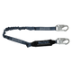 4½' to 6' ViewPack® Elastic Energy Absorbing Lanyard, Single-leg with Steel Snap Hooks