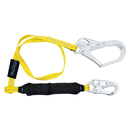 6' Soft Pack FT Basic® Energy Absorbing Lanyard, Single-leg with Steel Connectors