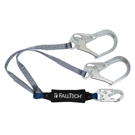 4' ViewPack® Energy Absorbing Lanyard, Double-leg with Steel Connectors