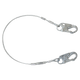 3' Cable Restraint Lanyard, Fixed-length with Steel Snap Hooks