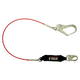 6' Leading Edge Cable Energy Absorbing Lanyard, Single-leg with Steel Connectors