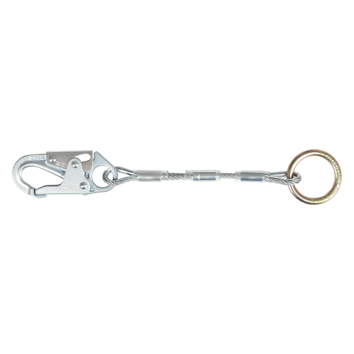 18" Cable Dorsal D-ring Extender with Steel Snap Hook