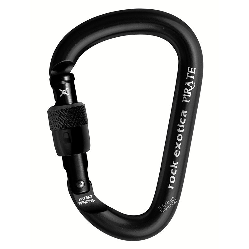 Rock Exotica Pirate Screw-Lock Carabiner– As an HMS, or pear-shaped carabiner, the Pirate easily accommodates the use of a wide range of gear. – Now available at MTN Shop US. - imagen 2