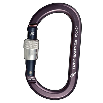 Rock Exotica rockO Screw-Lock Carabiner– The rockO Screw-Lock is a blend of the traditional oval and the rockD giving it more strength than the standard oval. – Now available at MTN Shop US.
