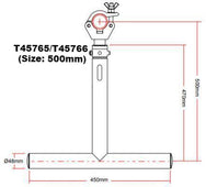 Doughty Modular Drop Arm Tee ⌀2'' (Aluminum) offered by MTN Shop  - imagen 4