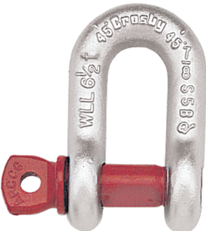 Grilletes de cadena con pasador de tornillo galvanizado Crosby G-210