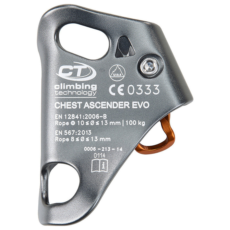 PMI Climbing Technology Chest Ascender EVO– PMI's Climbing Technology Chest Ascender EVO is a light alloy right-hand chest ascender for climbing up ropes quickly and efficiently. CE EN 567, EN 12841-B – Now available at MTN Shop US. - imagen 2
