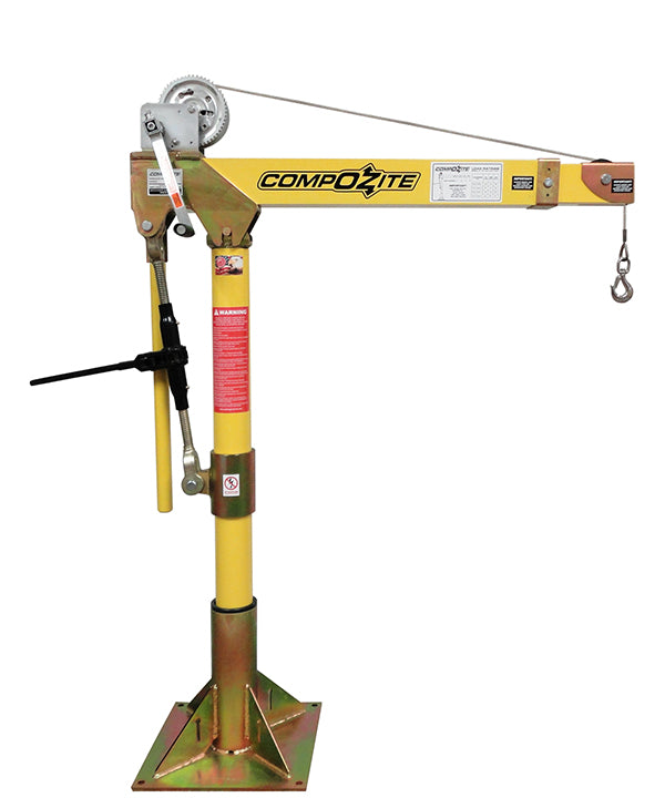 OZ Lifting Compozite Davit Crane - 1200 lb– The Compozite Davit Crane is a lightweight and portable crane with an impressive 1200lbs lifting capacity. The crane can be set up by one person and no tools are required for assembly. The boom/extension and mast are made of advanced composite material which is 40% lighter than steel. – Now available at MTN Shop US. - imagen 2