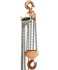 OZ Lifting Spark Resistant Chain Hoist– The Oz Lifting spark resistant chain hoist is designed for safe use in potentially explosive atmospheres. When working in explosive zones there are extremely strict guidelines and requirements for the equipment you use. These ceiling chain hoists are available in lifting capacities of 0.5 ton, 1 ton, 2 ton, 3 ton, 5 ton and 10 ton. The hoist has fully enclosed gearing to keep contaminants and debris away and ensure smooth and lasting operations. The hooks and safety l - imagen 6