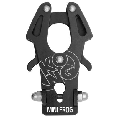 Kong Mini Frog Rope Connector– The Kong Mini Frog is a pocket-sized version of the popular Frog connector. The Mini Frog features the same engineering of the opening gates function with automatic closure. It is great for making leashes, suspension systems of professional cameras, lanyards for tools and so much more. Unlike the standard version, the mini is not a PPE and it is not suitable for human load. – Now available at MTN Shop US.