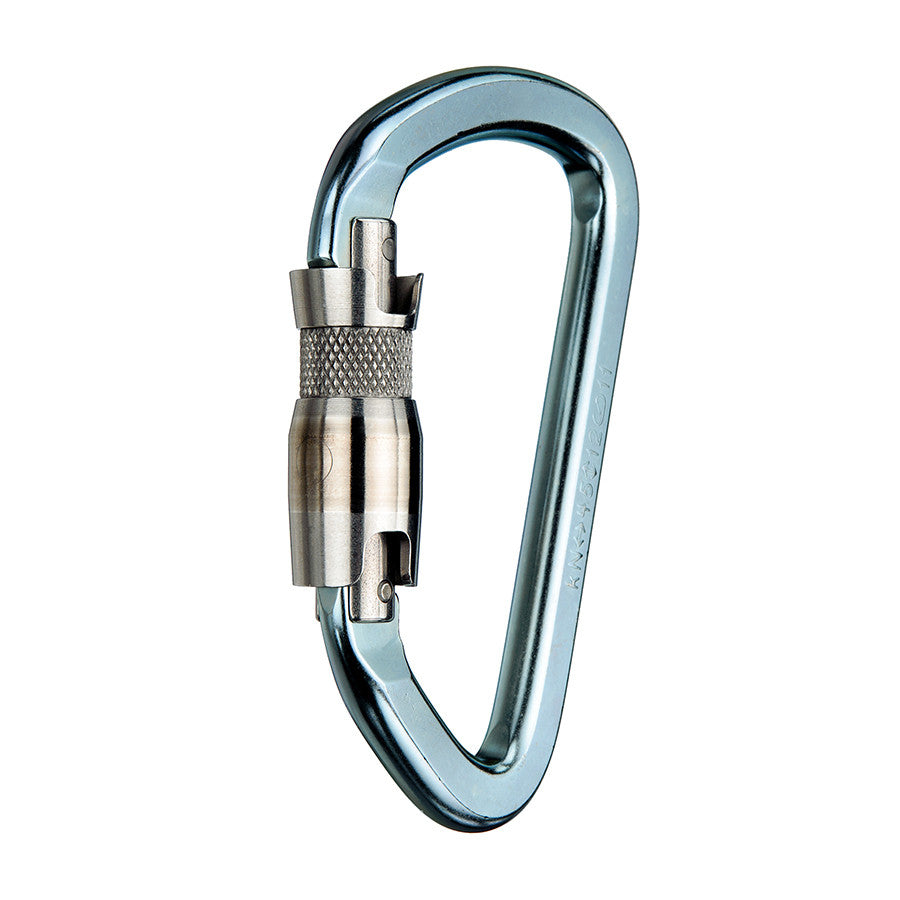 PMI SMC Triguard Auto-Lock Lite Steel Carabiner – NFPA– The SMC Triguard Auto-Lock Lite Steel Carabiner – NFPA is a lite alloy steel carabiner with a triple action gate for maximum security. Smooth transfer of munter hitch – Now available at MTN Shop US. - imagen 3