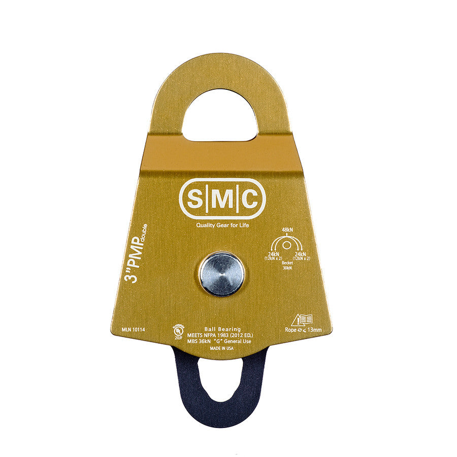PMI SMC 3” Double Prusik Minding Pulley – NFPA– The SMC 3” Double Prusik Minding Pulley’s aluminum side plates allow for efficient operation of Prusik hitches as a belay or progress capture. Works with rope up to 13mm. – Now available at MTN Shop US. - imagen 2