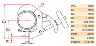 Doughty Titan Quick Trigger® Hook Clamp Specifications - MTN Shop - imagen 3