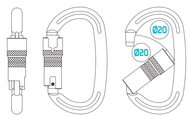 Kong Carabiner: Ovalone Carbon Steel Twistlock - imagen 2