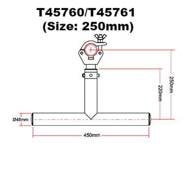 Doughty Modular Drop Arm Tee ⌀2'' (Aluminum) offered by MTN Shop  - imagen 3