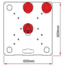 Doughty Tank Trap / 3 Position Boom Base Dimensions. Supplied by MTN Shop