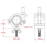 Doughty Lightweight Hook Clamp Spec (M12 Nut & Bolt Fixing) - MTN Shop 